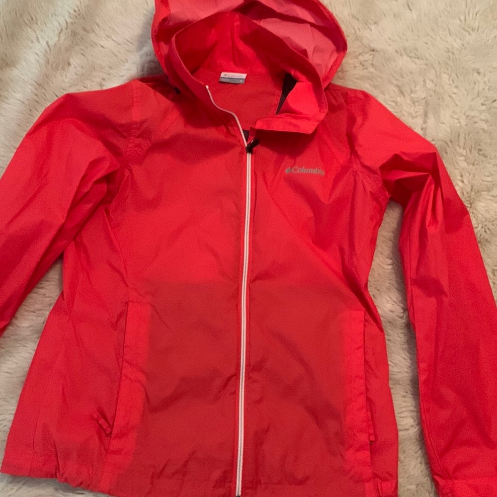 Columbia salmon rain jacket size medium